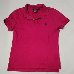 Ralph Lauren Sport Slim Fit Vibrant Fuschia Pink Polo Shirt Embroidered Logo L
